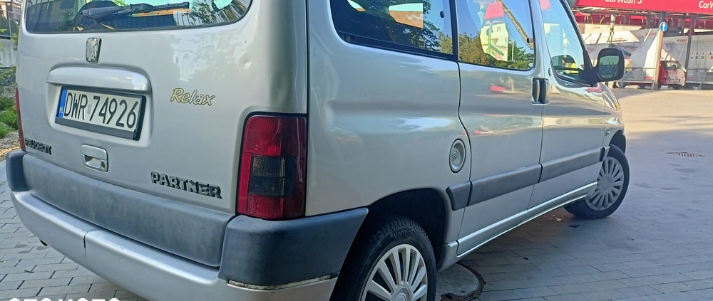 Peugeot Partner cena 4550 przebieg: 376000, rok produkcji 2000 z Wrocław małe 742